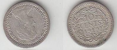 10 Cents Silber Münze Niederlande 1919