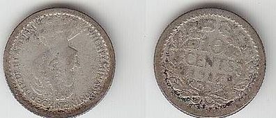 10 Cents Silber Münze Niederlande 1917