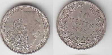 10 Cents Silber Münze Niederlande 1903