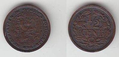 1/2 Cent Kupfer Münze Niederlande 1930