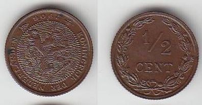 1/2 Cent Kupfer Münze Niederlande 1906