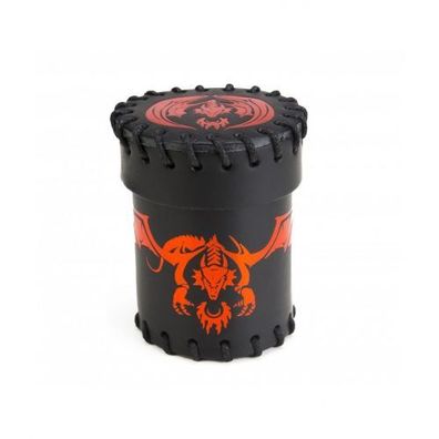 Flying Dragon Leather Dice Cup Black & Red