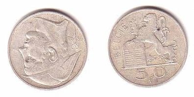50 Franc Silber Münze Belgien 1948