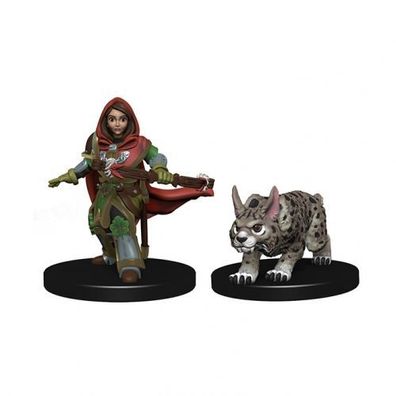 WizKids Wardlings Painted Miniatures - Girl Ranger & Lynx