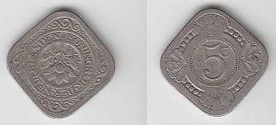 5 Cent Nickel Münze Niederlande 1914