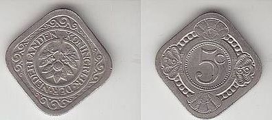 5 Cent Nickel Münze Niederlande 1939