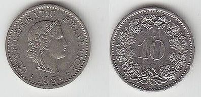 10 Rappen Nickel Münze Schweiz 1984
