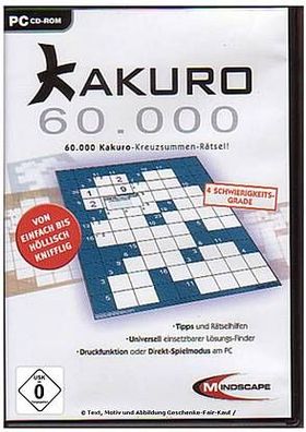 PC Spiel: Kakuro 60.000 Kreuzsummen Rätsel Spass