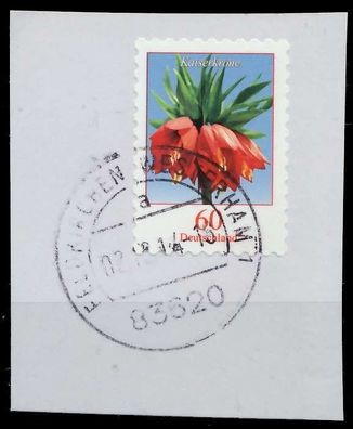 BRD DS BLUMEN Nr 3046 zentrisch gestempelt Briefstück X868BD6
