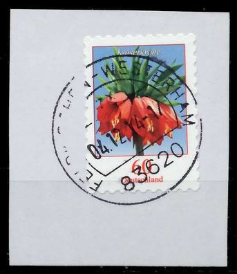 BRD DS BLUMEN Nr 3046 zentrisch gestempelt Briefstück X868BEE