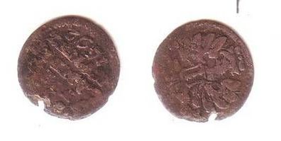 3 Pfennig Silber Münze Brandenburg 1692