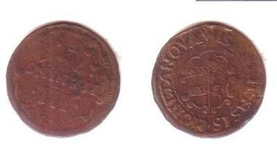 3 Pfennig Kupfer Münze Stadt Wismar 1746 F