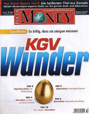 Focus Money 37/2006: KGV-Wunder