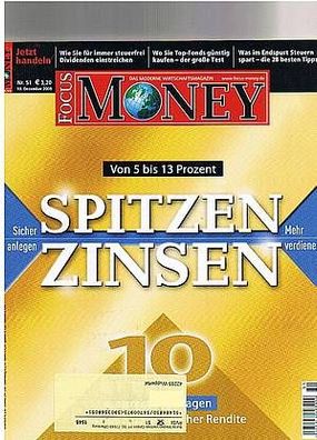Focus Money 51/2008: Spitzenzinsen
