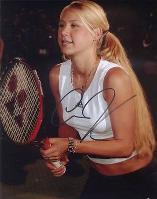 Original Autogramm ANNA Kournikova auf Großfoto