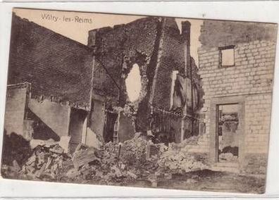 18551 Feldpost Ak Witry les Reims Zerstörungen 1915
