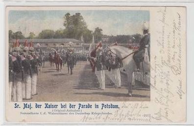 45966 Ak Kaiser Wilhelm bei der Parade in Potsdam 1903