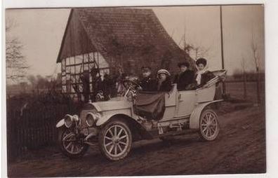 08487 Foto Ak altes Automobil um 1910