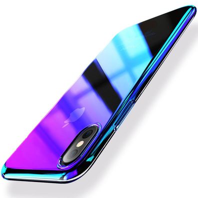 Farbwechsel Handy Hülle Für iPhone X / XS Case Bumper Schutz Back Cover Etui WOW