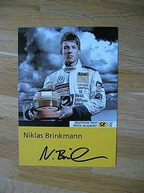 Rennfahrer Niklas Brinkmann handsigniertes Autogramm!!!