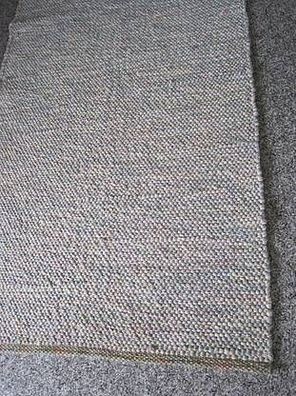 Handwebteppich Baumwolle 125 x 70 cm