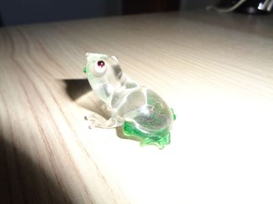 süsse kleine Glasfigur aus Sammlung -Frosch