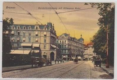 46401 Ak Bremen Herdentorsteinweg mit Hillmanns Hotel um 1910