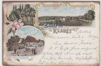 46576 Ak Lithographie Gruß von der Klauss Gasthof 1901