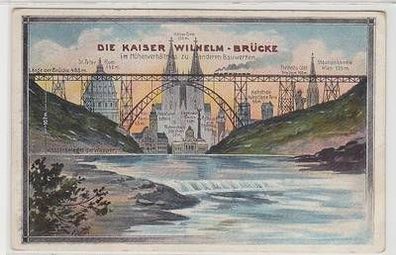 46360 Feldpost Ak Die Kaiser Wilhelm Brücke 1916