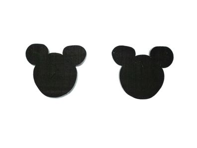 Maus Comic Ohrstecker Miniblings Stecker Kopf Ohren schwarz Nagetier Ratte