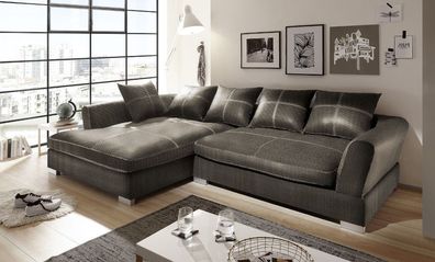 Big Sofa Webstoff verschiedene Farben Ecksofa braun grau anthrazit Stoff Bigsofa