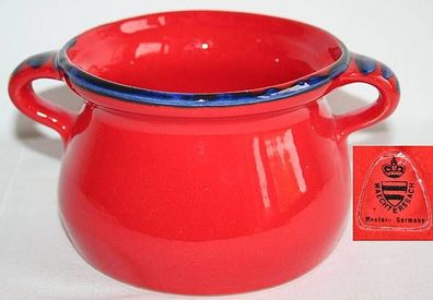 Wächtersbach Keramik Topf rot mit zwei Griffen
