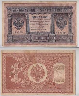 Banknote 1 Rubel Russland 1898 Pick 1 d