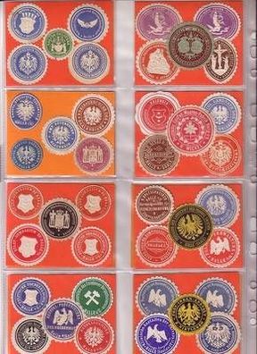 40 Siegelmarken, Vignetten usw. meist Halle a.S. um 1910 d