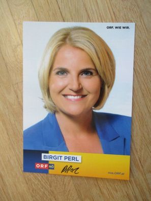 ORF Fernsehmoderatorin Birgit Perl - handsigniertes Autogramm!!!