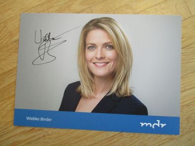 MDR Fernsehmoderatorin Wiebke Binder - handsigniertes Autogramm!!!