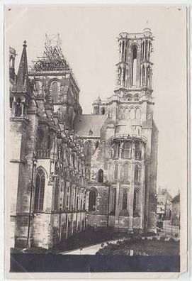 46432 Foto Seitenansicht Kathedrale von Laon 1. Weltkrieg