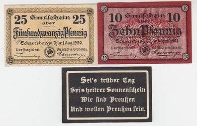 3 Banknoten Notgeld Stadt Eckartsberga 1921