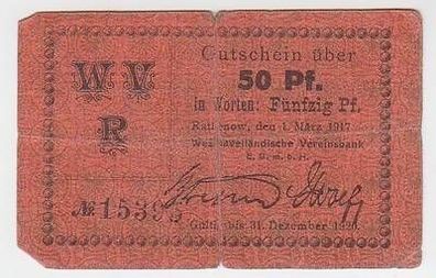 50 Pfennig Banknote Notgeld Rathenow 1917