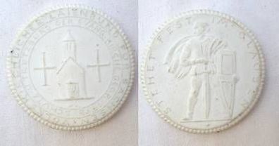 Porzellan Medaille Schutz und Trutzbund gegr.1918