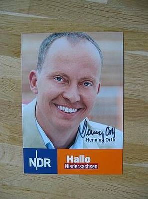 NDR Fernsehmoderator Henning Orth hands. Autogramm!