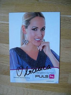 Puls4 Fernsehmoderatorin Bianca Schwarzjirg - handsigniertes Autogramm!!!
