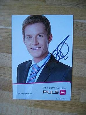 Puls4 Fernsehmoderator Florian Danner hands. Autogramm!