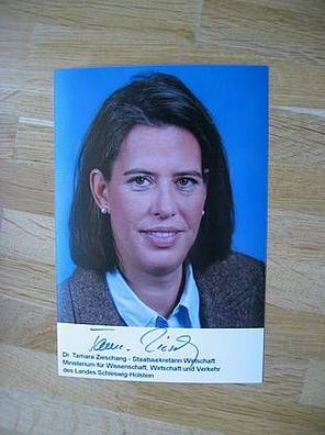 Schleswig-Holstein Staatssekretärin CDU Dr. Tamara Zieschang handsigniertes Autogramm