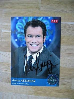 ORF Fernsehmoderator Armin Assinger hands. Autogramm!