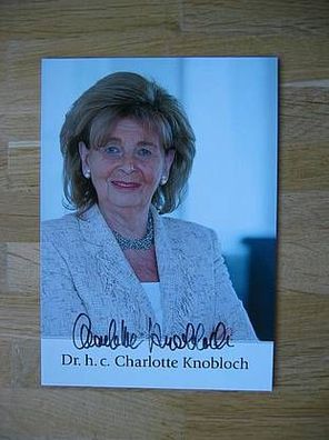 Zentralrat der Juden - Charlotte Knobloch - handsigniertes Autogramm!!!