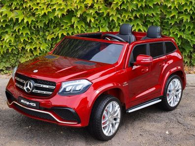 Kinder Elektroauto 2 Sitzer Mercedes GLS63 (4X45Watt) - weinrot lackiert