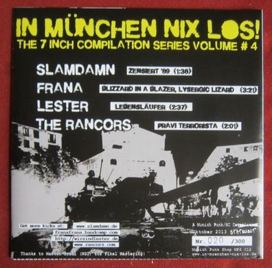 In München nix los! The 7 Inch Compilation Series Volume # 4 Vinyl EP Sampler