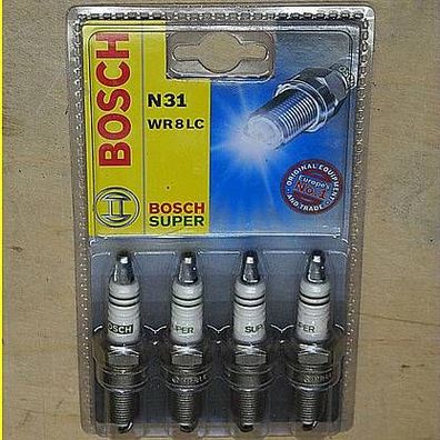 4 Bosch Zündkerzen WR8LC / N31 - Neu OVP !