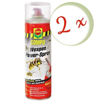 2 x COMPO Wespen Power-Spray, 500 ml